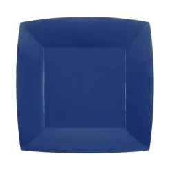 Assietter Fyrkantiga 18 cm - Mörkblå 10-pack