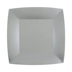 Assietter Fyrkantiga 18 cm - Silver 10-pack