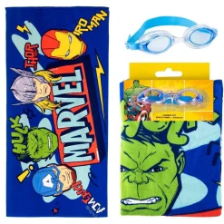 Avengers - Set med badhanduk och simglasögon