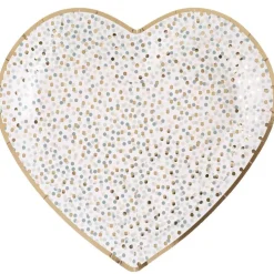 Baby Boy Dots - Hjärtformade tallrikar 10-pack