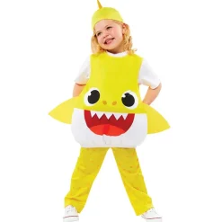 Baby Shark Gul Maskeraddräkt Barn 3-4 år