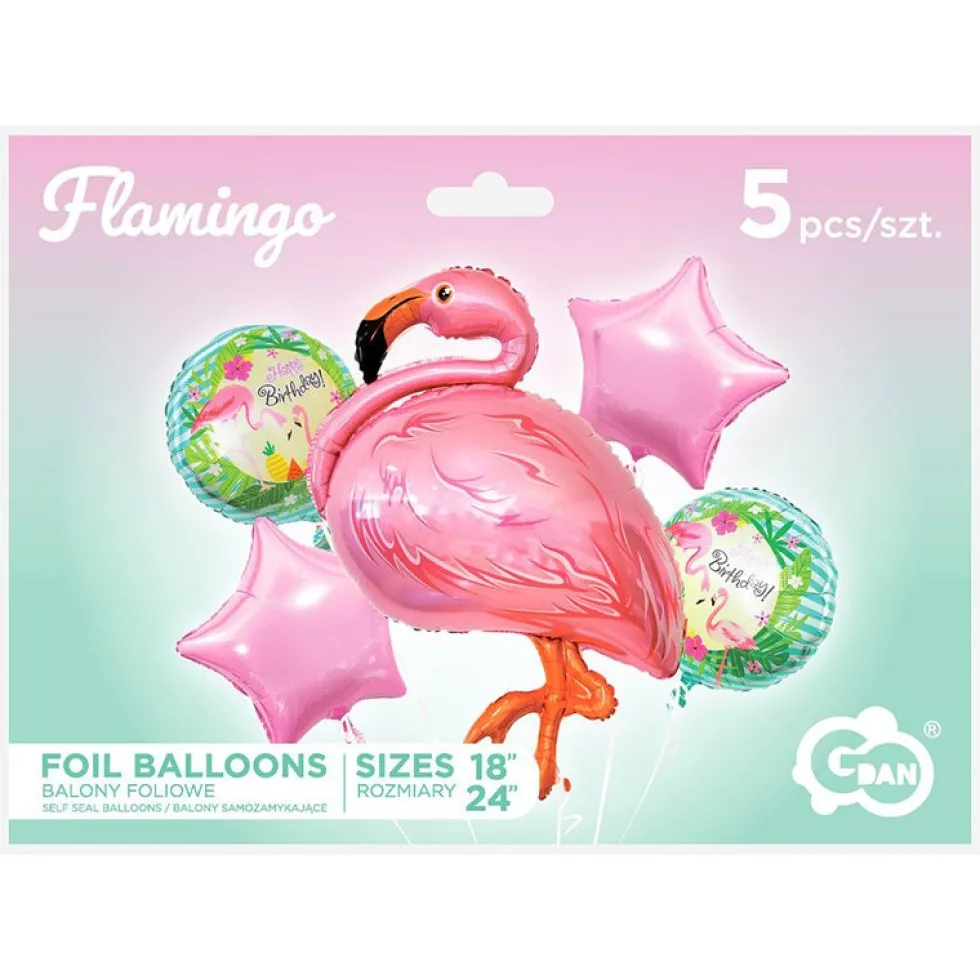 Ballongbukett - Flamingo