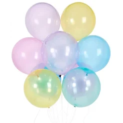 Ballonger, Crystal Pastellrainbow 48 cm 25-pack