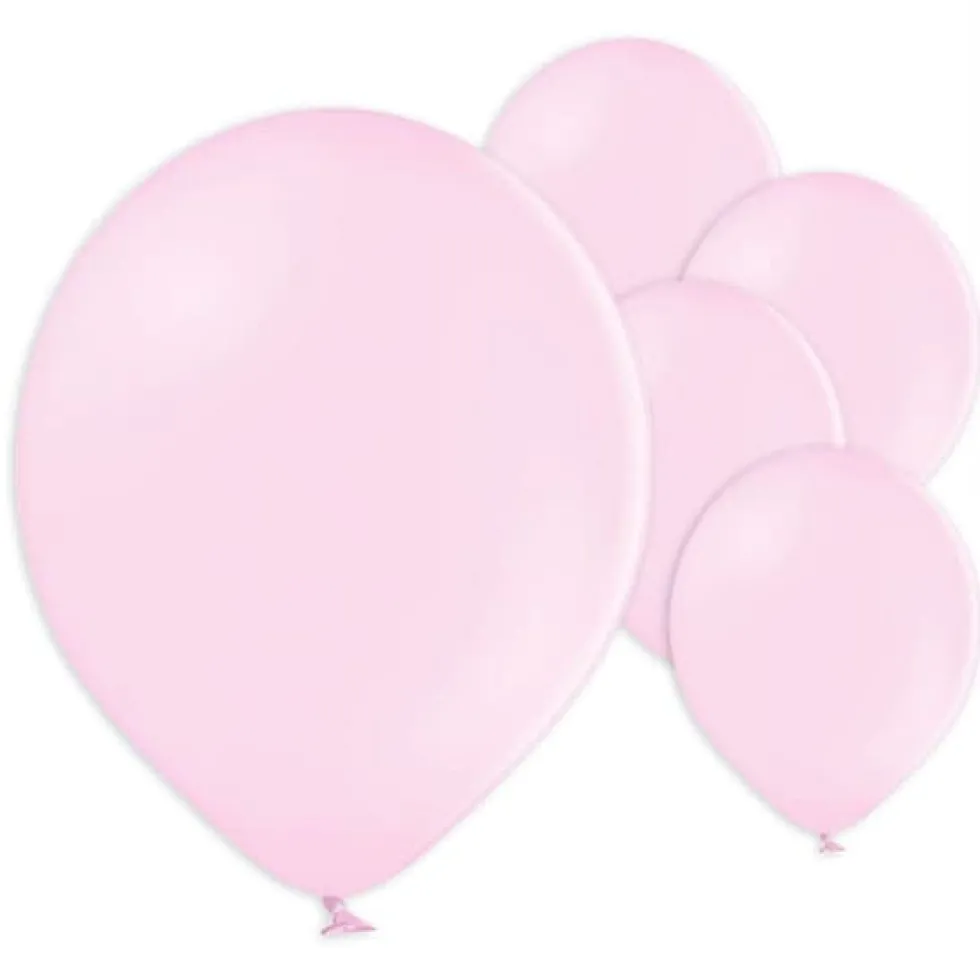 Ballonger Ljusrosa 30 cm, 50-pack