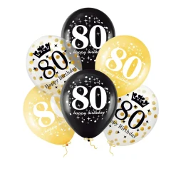 Ballonger 80 år 6-pack
