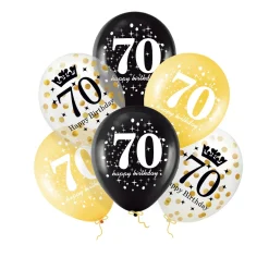 Ballonger 70 år 6-pack