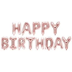 Ballonggirlang, Roséguld Happy Birthday