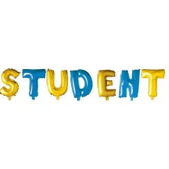 Ballonggirlang Student blå/gul