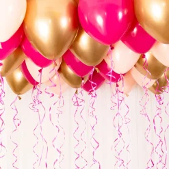 Ballongkit till tak - Mörkrosa/Guld