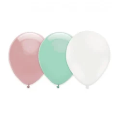 Ballongkombo, Rosa-Mintgrön-Vit 15-pack