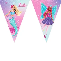 Barbie - Flaggirlang av papper 230 cm