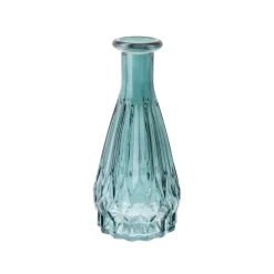 Blå diamantformade glasvaser 14,5 cm i 12-pack