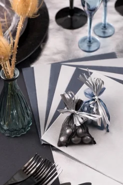 Blå diamantformade glasvaser 14,5 cm i 12-pack