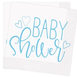 Blue Heart Babyshower, Servetter 16-pack