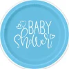 Blue Heart Babyshower - Tallrikar 8-pack