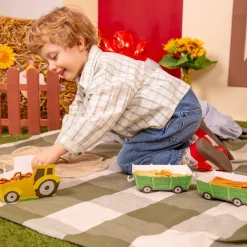 Bondgård Snacksboxar Traktor med vagnar 3-pack