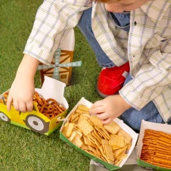 Bondgård Snacksboxar Traktor med vagnar 3-pack