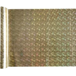 Bordslöpare - Holografiskt guldmönster 3 meter