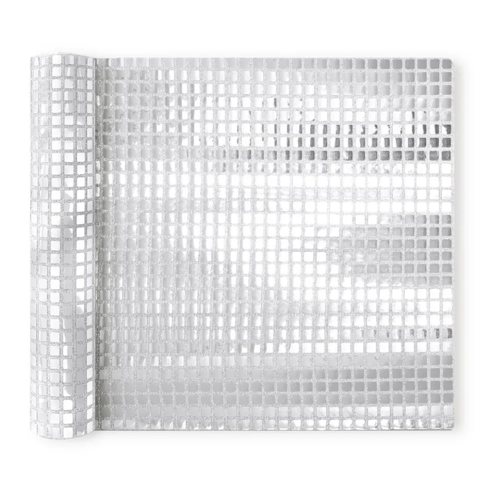 Bordslöpare med silverfärgade paljetter 275 × 28 cm
