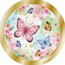 Butterfly Shimmer - Tallrikar 8-pack