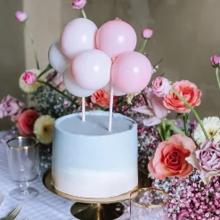 Cake Topper Ballongset Rosa
