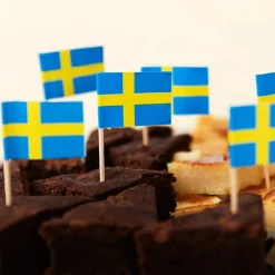 Cake Toppers - Flaggor Sverige 50-pack