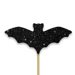 Cake Toppers - Glittrande fladdermöss 12-pack