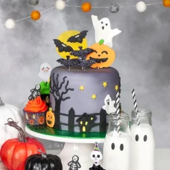 Cake Toppers - Glittrande fladdermöss 12-pack