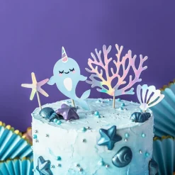 Cake Toppers - Narwhal 4-pack
