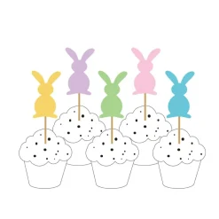 Cake Toppers Påskharar 10-pack