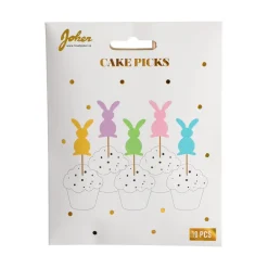Cake Toppers Påskharar 10-pack