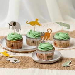 Cake Toppers - Safaridjur 12-pack