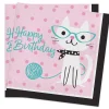 Cat Party - Servetter Happy Birthday 16-pack