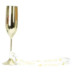 Champagneglas Student med Guldband