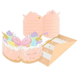 Crazy Cake - Inbjudningskort med kuvert 8-pack