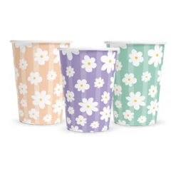 Daisies Pappmuggar 8-pack