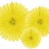 Dekorationsrosetter gula 3-pack