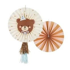 Dekorationsrosetter Teddybjörn 2-pack