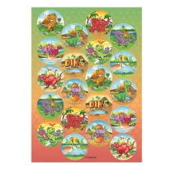 Dinosaurie - Muffinsbilder Sugarpaste 20-pack