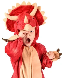 Dinosaurie Triceratops Jumpsuit Maskeraddräkt Barn 4-5 år
