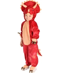 Dinosaurie Triceratops Jumpsuit Maskeraddräkt Barn 4-5 år
