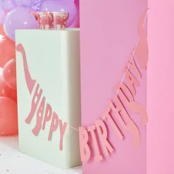 Dinosaur Roar Pink - Girlang Happy Birthday 137 cm