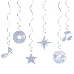 Disco - Hängande dekorationer 6-pack