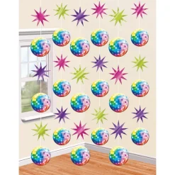 Disco - Hängande dekorationer 6-pack