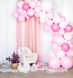 DIY Ballongbåge Baby Pink