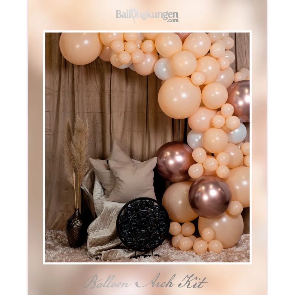 DIY Ballongbåge Blusch Aprikos