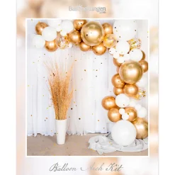 DIY Ballongbåge Guld Chrome