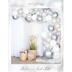 DIY Ballongbåge Silver Chrome
