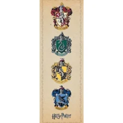 Dörrposter - Harry Potter House Crests 53 x 158 cm