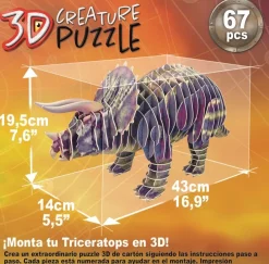 Educa 3D Pussel - Triceratops 67 bitar